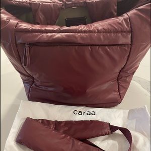 CARAA Cumulus (small) bag in sold out burgundy.